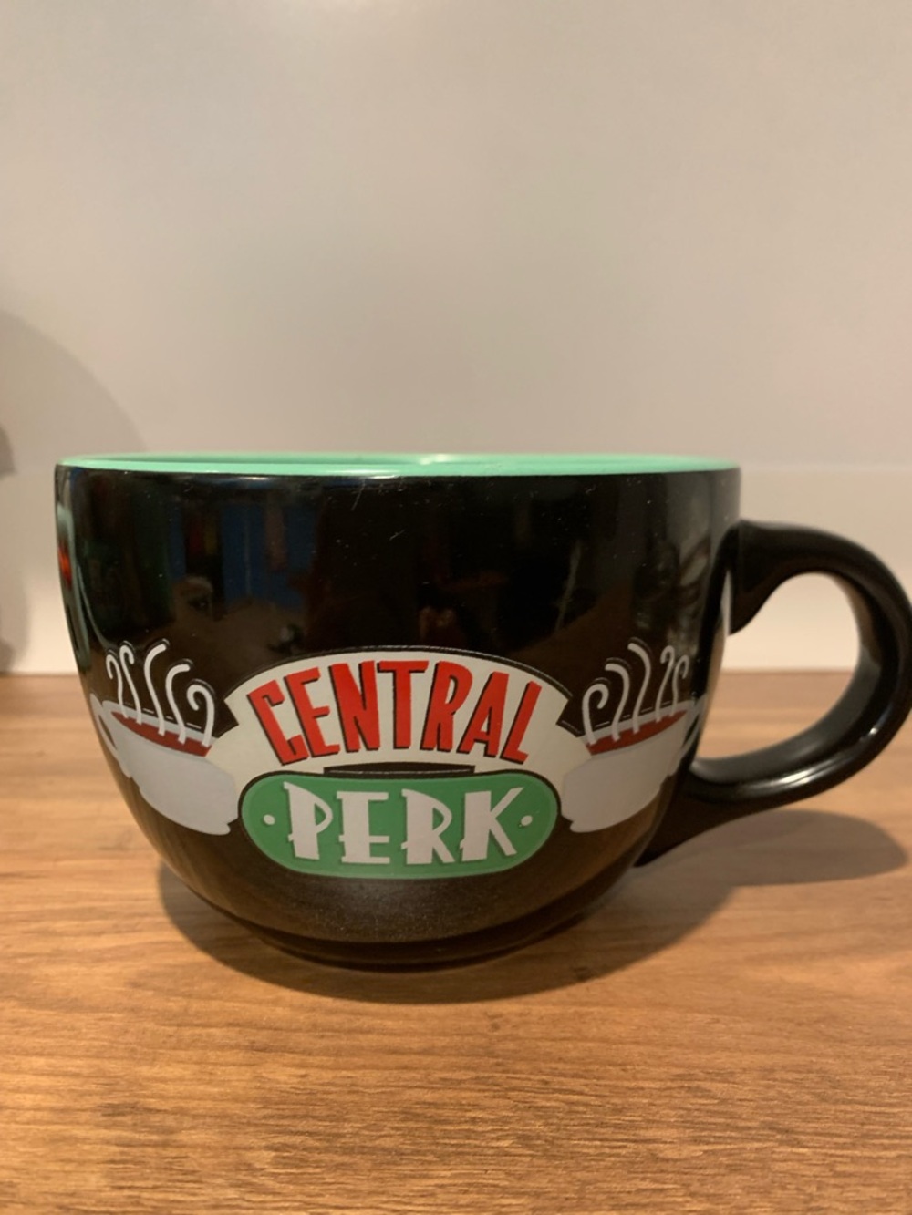 FRIENDS Central Perk Black Mug with Mint Interior